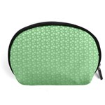 Background Polka Green Accessory Pouch (Large) Front