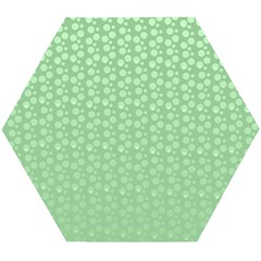 Background Polka Green Wooden Puzzle Hexagon