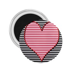 Heart Stripes Symbol Striped 2 25  Magnets by HermanTelo