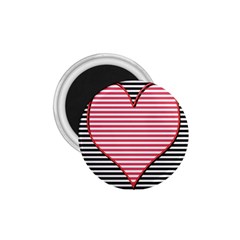 Heart Stripes Symbol Striped 1 75  Magnets by HermanTelo