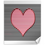 Heart Stripes Symbol Striped Canvas 20  x 24  19.57 x23.15  Canvas - 1