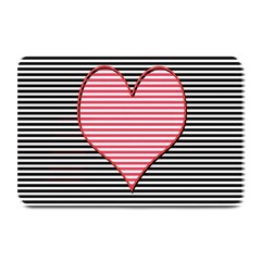 Heart Stripes Symbol Striped Plate Mats