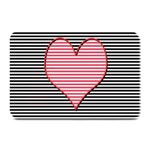 Heart Stripes Symbol Striped Plate Mats 18 x12  Plate Mat