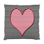 Heart Stripes Symbol Striped Standard Cushion Case (One Side) Front