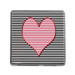 Heart Stripes Symbol Striped Memory Card Reader (Square 5 Slot) Front