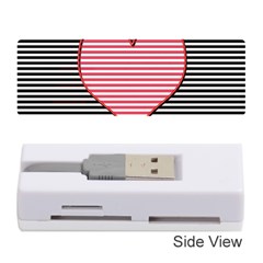 Heart Stripes Symbol Striped Memory Card Reader (stick) by HermanTelo