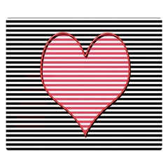 Heart Stripes Symbol Striped Double Sided Flano Blanket (small) 