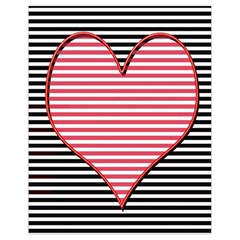 Heart Stripes Symbol Striped Drawstring Bag (small)