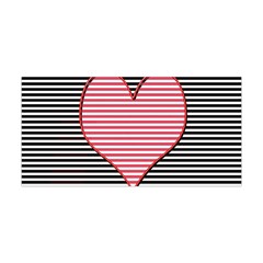 Heart Stripes Symbol Striped Yoga Headband