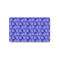 Pattern Texture Feet Dog Blue Magnet (name Card)