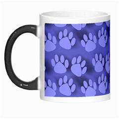 Pattern Texture Feet Dog Blue Morph Mugs by HermanTelo