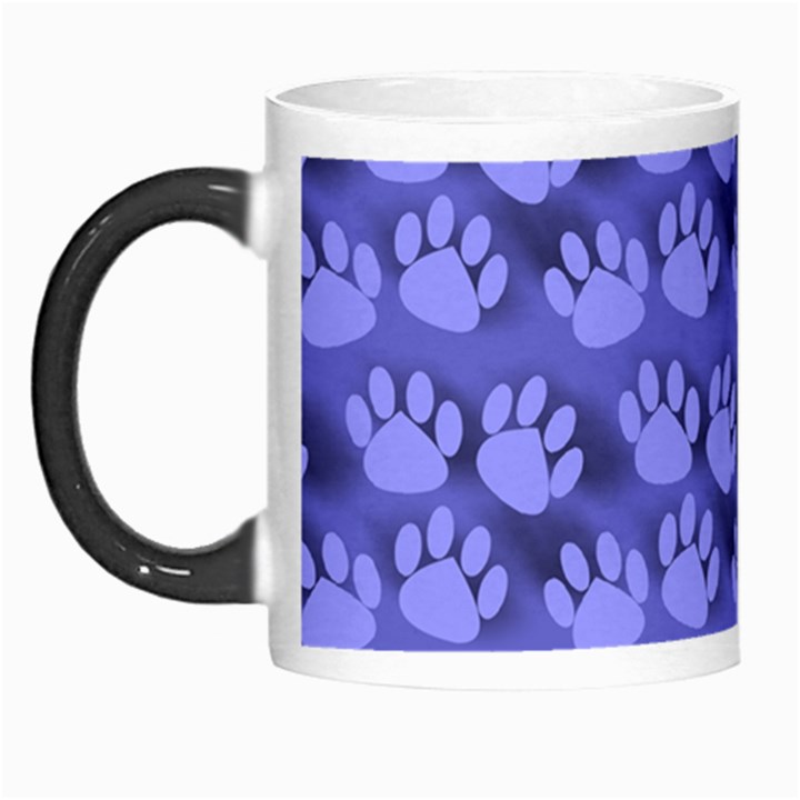 Pattern Texture Feet Dog Blue Morph Mugs