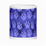 Pattern Texture Feet Dog Blue Morph Mugs Center