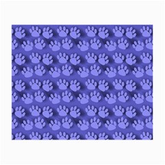 Pattern Texture Feet Dog Blue Small Glasses Cloth