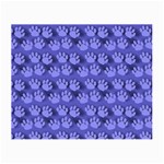 Pattern Texture Feet Dog Blue Small Glasses Cloth (2 Sides) Front