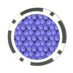 Pattern Texture Feet Dog Blue Poker Chip Card Guard by HermanTelo