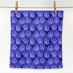 Pattern Texture Feet Dog Blue Face Towel