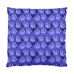 Pattern Texture Feet Dog Blue Standard Cushion Case (one Side)