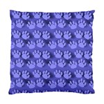 Pattern Texture Feet Dog Blue Standard Cushion Case (Two Sides) Front