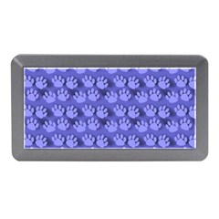 Pattern Texture Feet Dog Blue Memory Card Reader (mini) by HermanTelo