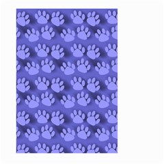 Pattern Texture Feet Dog Blue Large Garden Flag (two Sides)