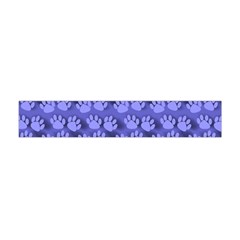 Pattern Texture Feet Dog Blue Flano Scarf (mini)