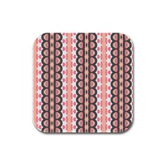 Wallpaper Cute Pattern Rubber Square Coaster (4 Pack)  by HermanTelo