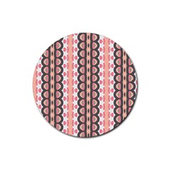 Wallpaper Cute Pattern Rubber Coaster (round)  by HermanTelo