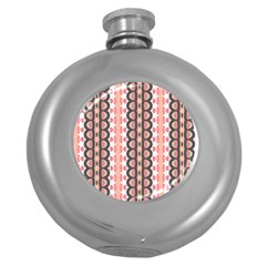 Wallpaper Cute Pattern Round Hip Flask (5 Oz)