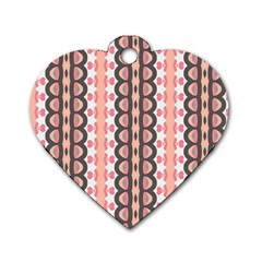 Wallpaper Cute Pattern Dog Tag Heart (one Side)