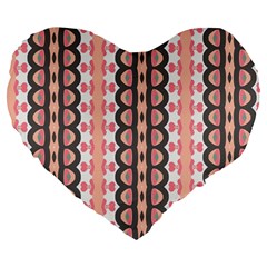 Wallpaper Cute Pattern Large 19  Premium Flano Heart Shape Cushions