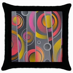 Abstract Colorful Background Grey Throw Pillow Case (black) by HermanTelo