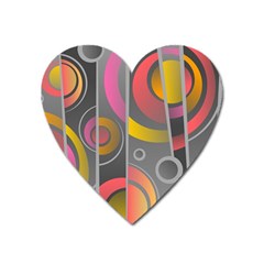 Abstract Colorful Background Grey Heart Magnet by HermanTelo