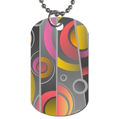 Abstract Colorful Background Grey Dog Tag (two Sides) by HermanTelo