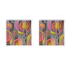 Abstract Colorful Background Grey Cufflinks (square)