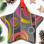 Abstract Colorful Background Grey Star Ornament (Two Sides) Front