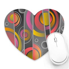 Abstract Colorful Background Grey Heart Mousepads by HermanTelo