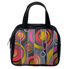 Abstract Colorful Background Grey Classic Handbag (one Side)