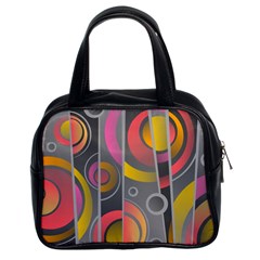 Abstract Colorful Background Grey Classic Handbag (two Sides)