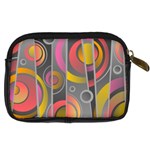 Abstract Colorful Background Grey Digital Camera Leather Case Back