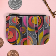 Abstract Colorful Background Grey Mini Coin Purse