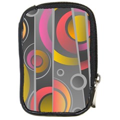 Abstract Colorful Background Grey Compact Camera Leather Case