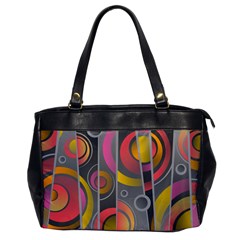 Abstract Colorful Background Grey Oversize Office Handbag