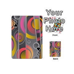 Abstract Colorful Background Grey Playing Cards 54 Designs (mini)