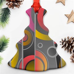 Abstract Colorful Background Grey Ornament (christmas Tree) 