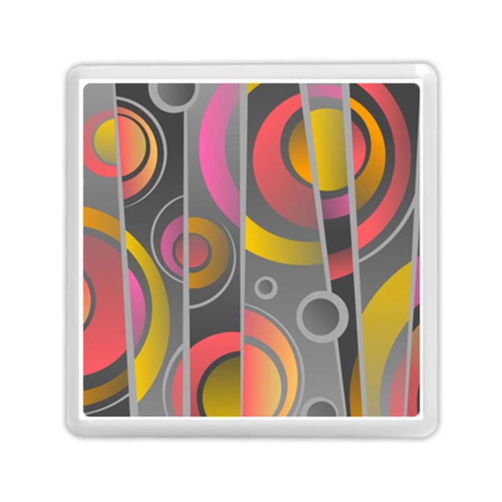 Abstract Colorful Background Grey Memory Card Reader (Square)