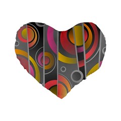 Abstract Colorful Background Grey Standard 16  Premium Heart Shape Cushions by HermanTelo