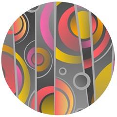 Abstract Colorful Background Grey Wooden Bottle Opener (round)