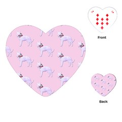 Dogs Pets Anima Animal Cute Playing Cards Single Design (heart)