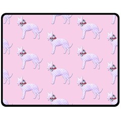 Dogs Pets Anima Animal Cute Fleece Blanket (medium)  by HermanTelo